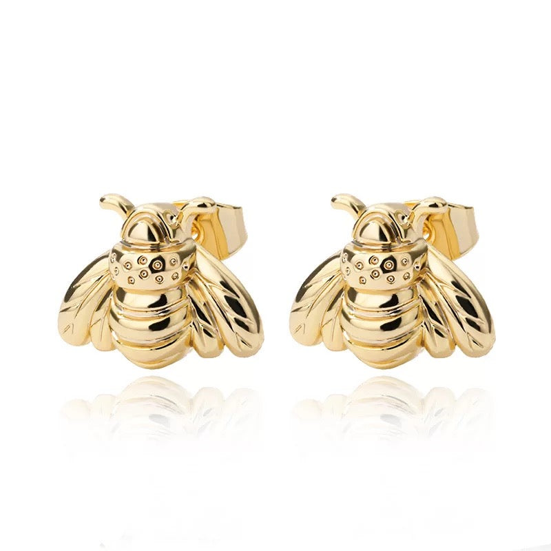 Bumble Bee Stud Earrings-0