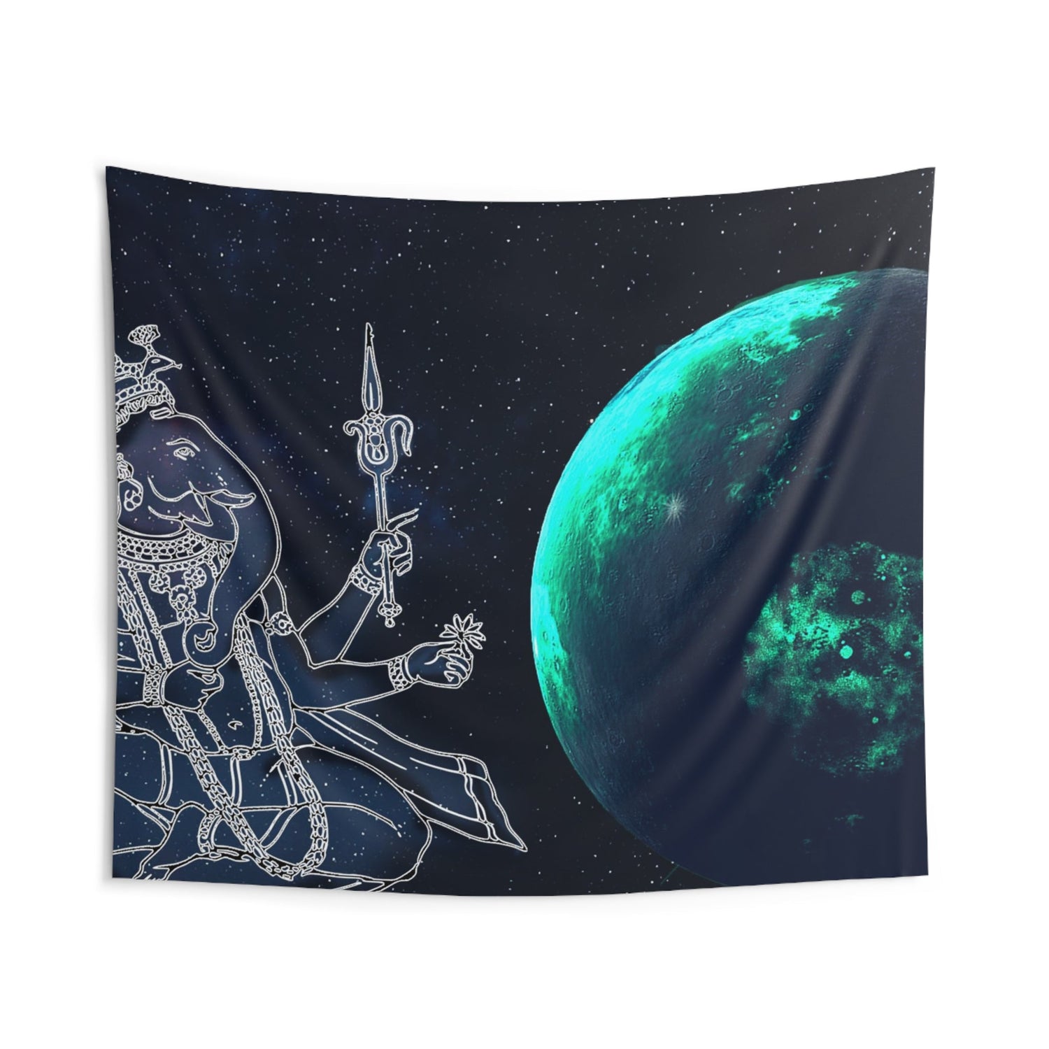 Ganesha Moon Tapestry - HartCentered