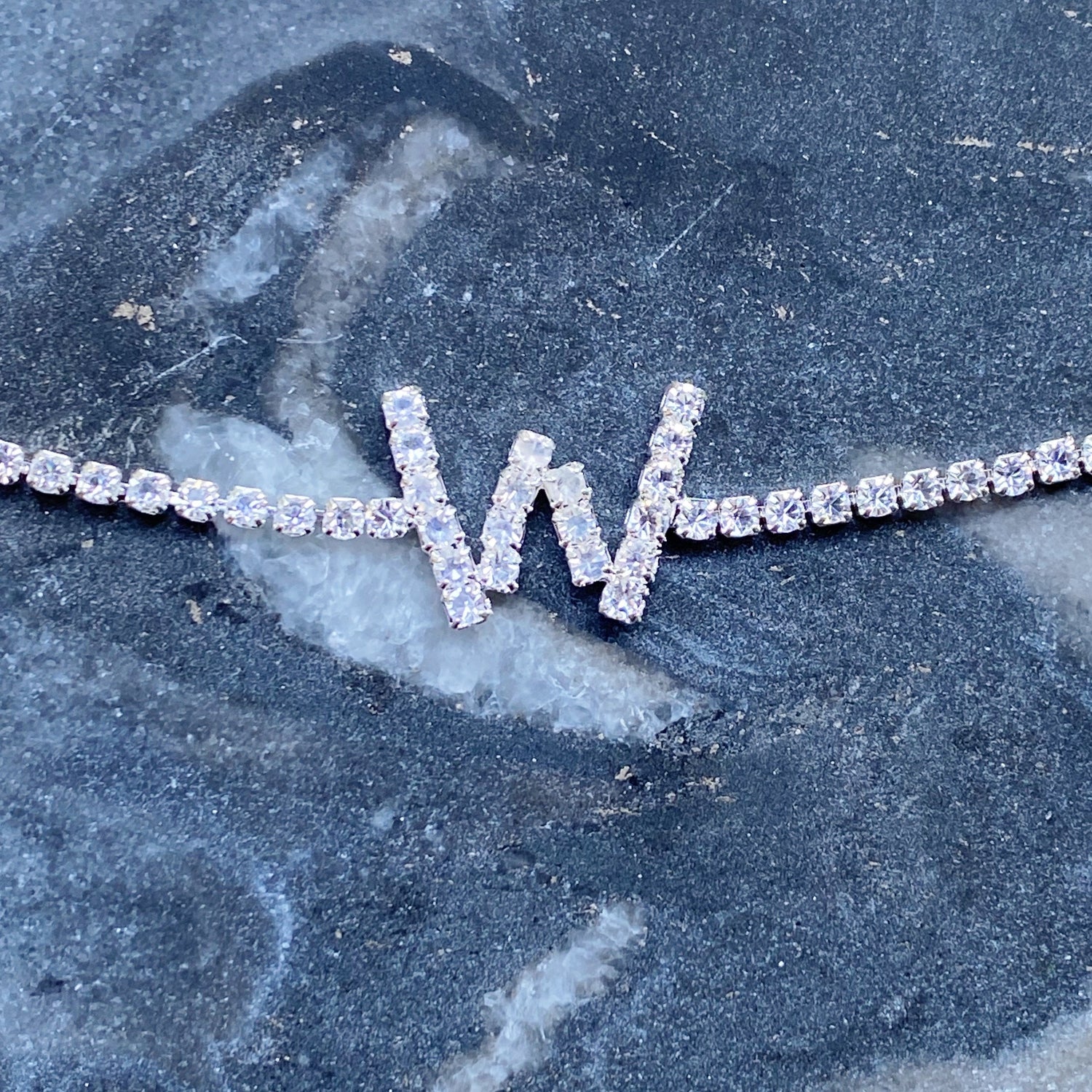 Sparkly Initial Anklet-15