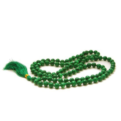 Malachite Mala Beads Necklace - 108 count-1