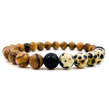 Kingston - Dalmatian Jasper &amp; Light Sandalwood-1