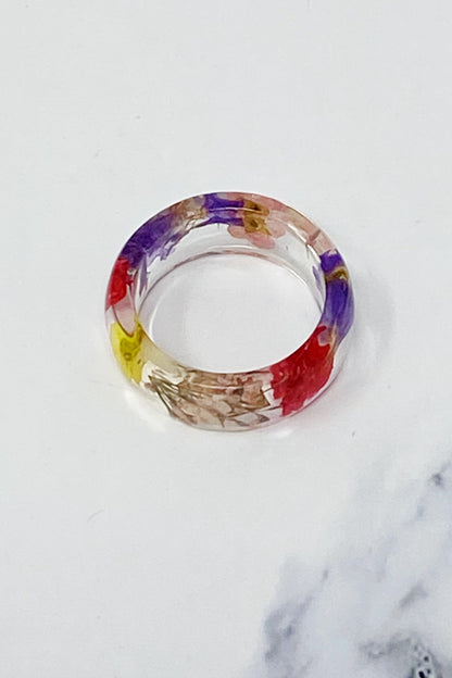 Flower Field Acrylic Ring-0