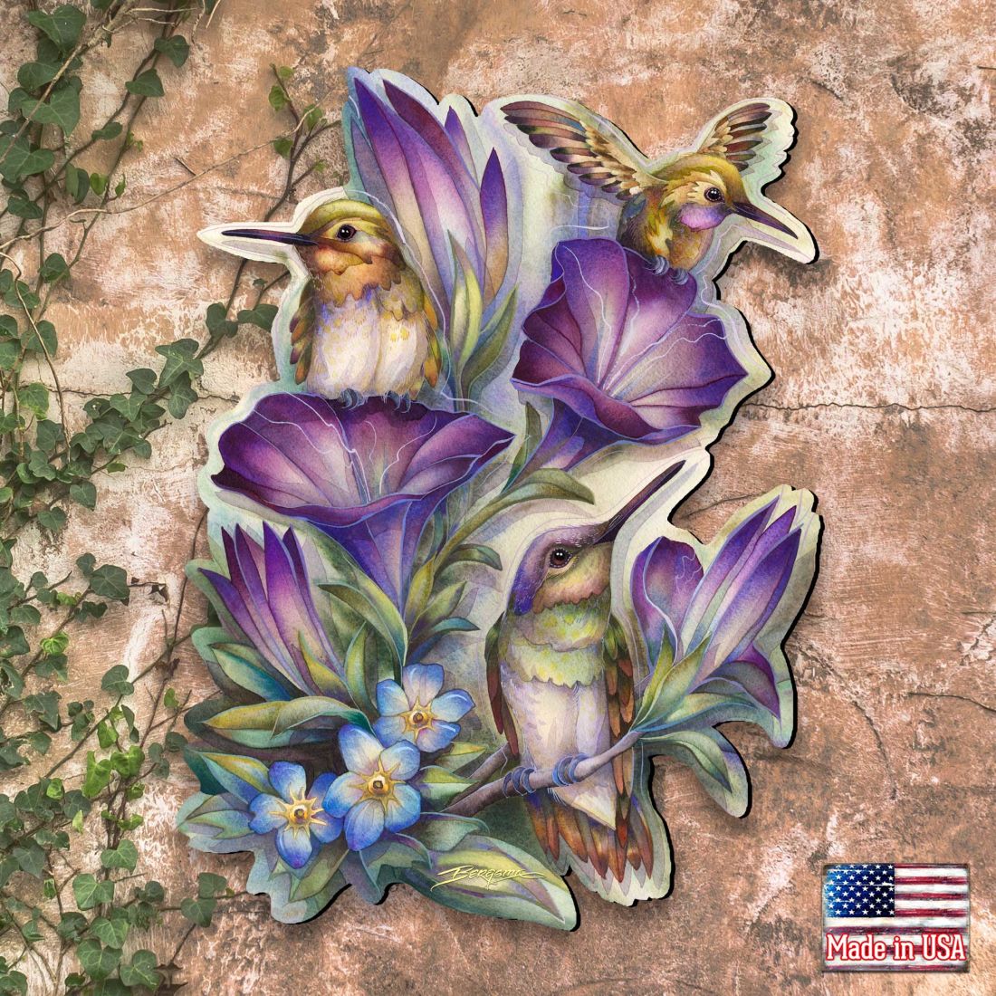 Everlasting Friendship Hummingbirds Wall Art by J. Bergsma | Wildlife Holiday Décor - 8591936W-JB-8