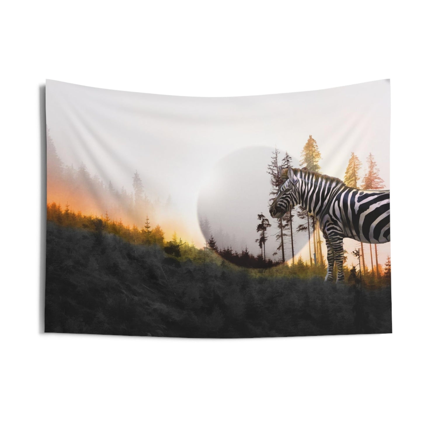 Zebra Moon Tapestry - HartCentered