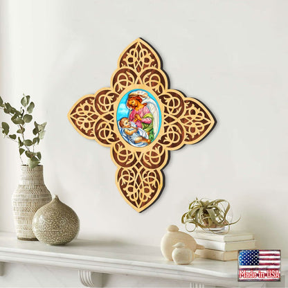 Blessing Angel Filigree Wooden Cross by Museum Icons | Inspirational Icon Décor - 88428-3