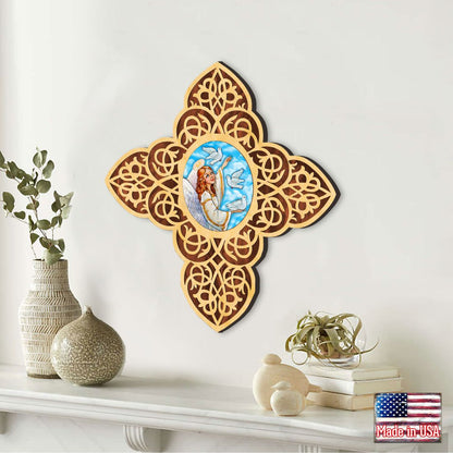 Guardian Angel Dove Filigree Wooden Cross by Museum Icons | Inspirational Icon Décor - 88491-2