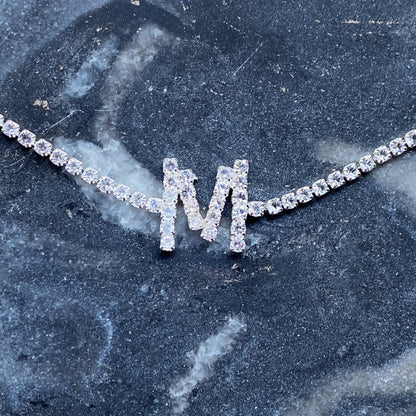 Sparkly Initial Anklet-11