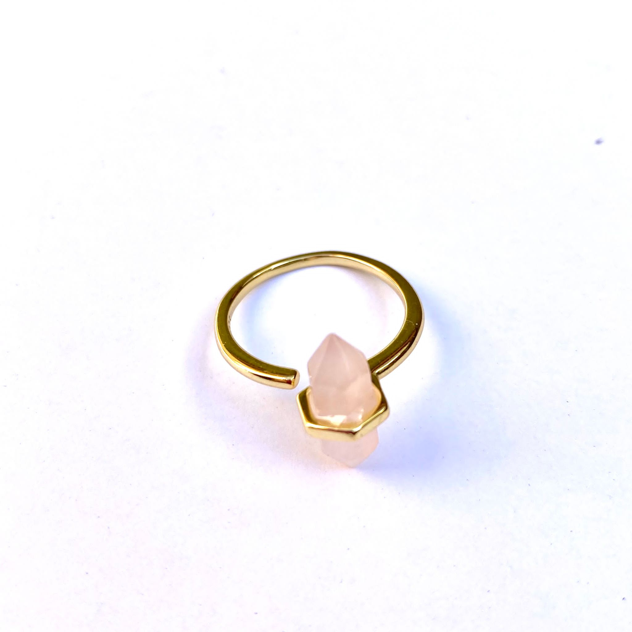 Crystal Compass Ring- Rose Quartz-0