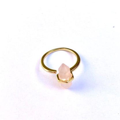 Crystal Compass Ring- Rose Quartz-0