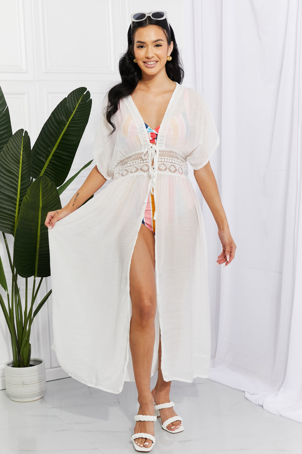 Marina West Swim Sun Goddess Tied Maxi Cover-Up-0