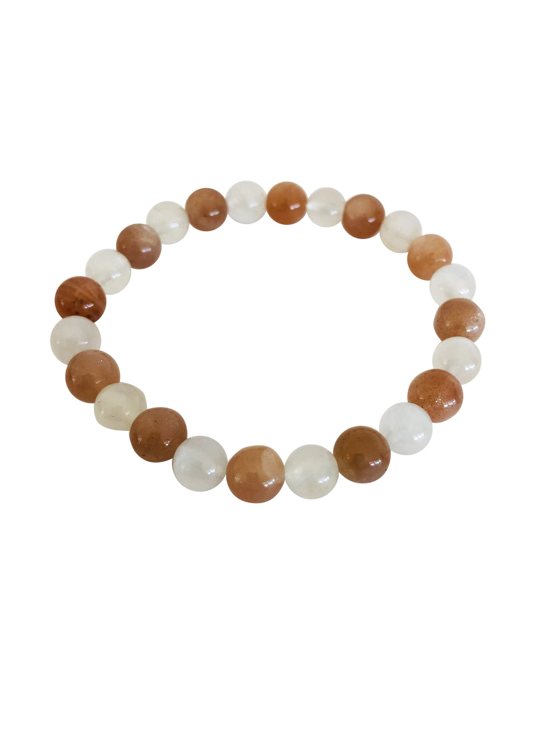 Pink and White Moonstone Bracelet-0