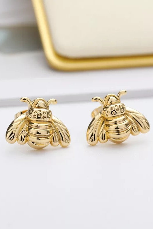 Bumble Bee Stud Earrings-1