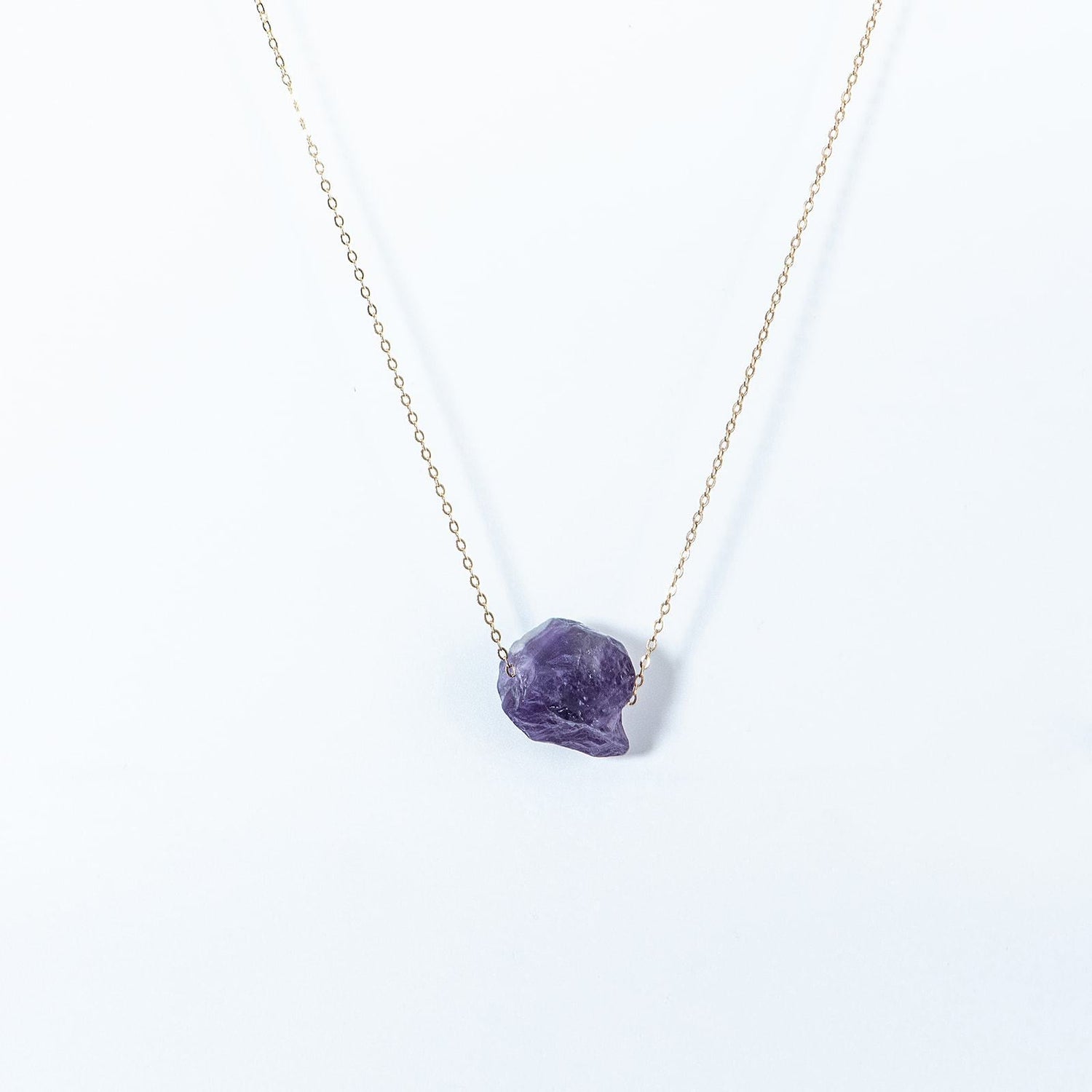 Raw Amethyst Necklace-0