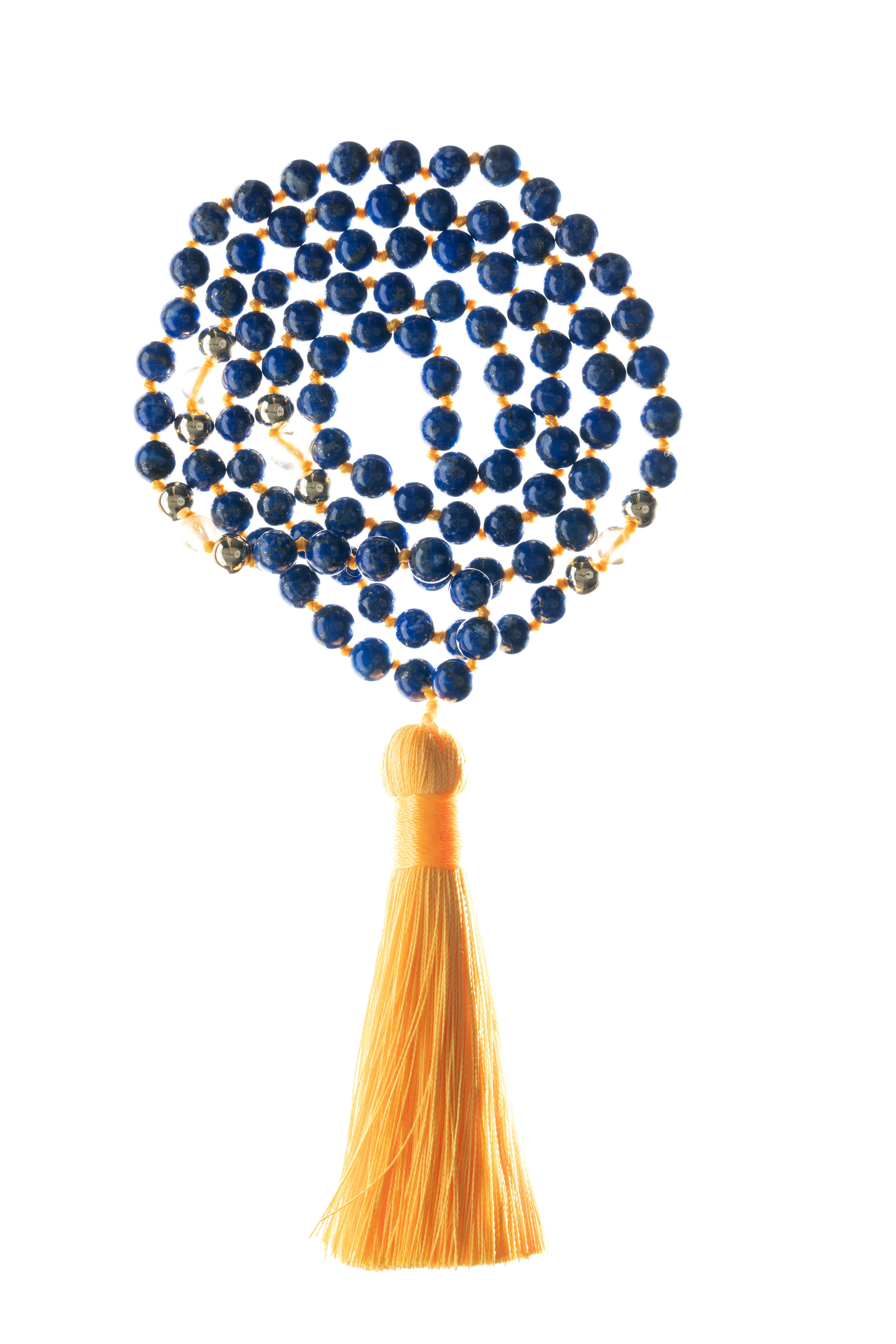 Lapis Lazuli and Citrine Manifestation Mala-1