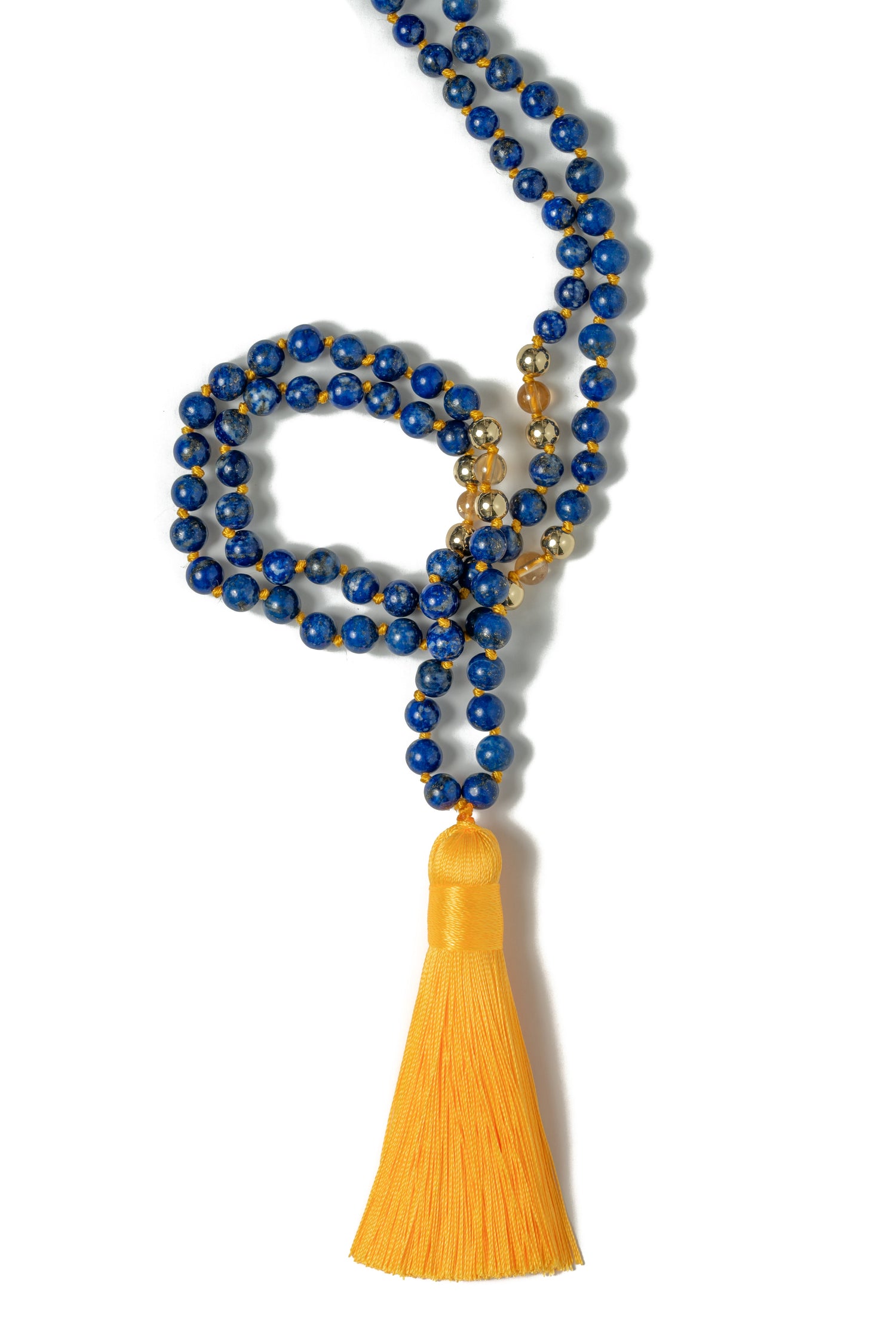 Lapis Lazuli and Citrine Manifestation Mala-0