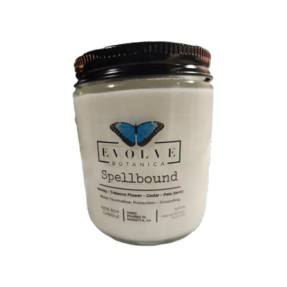 Wood Wick Crystal Soy Candle - Spellbound (Black Tourmaline)-0