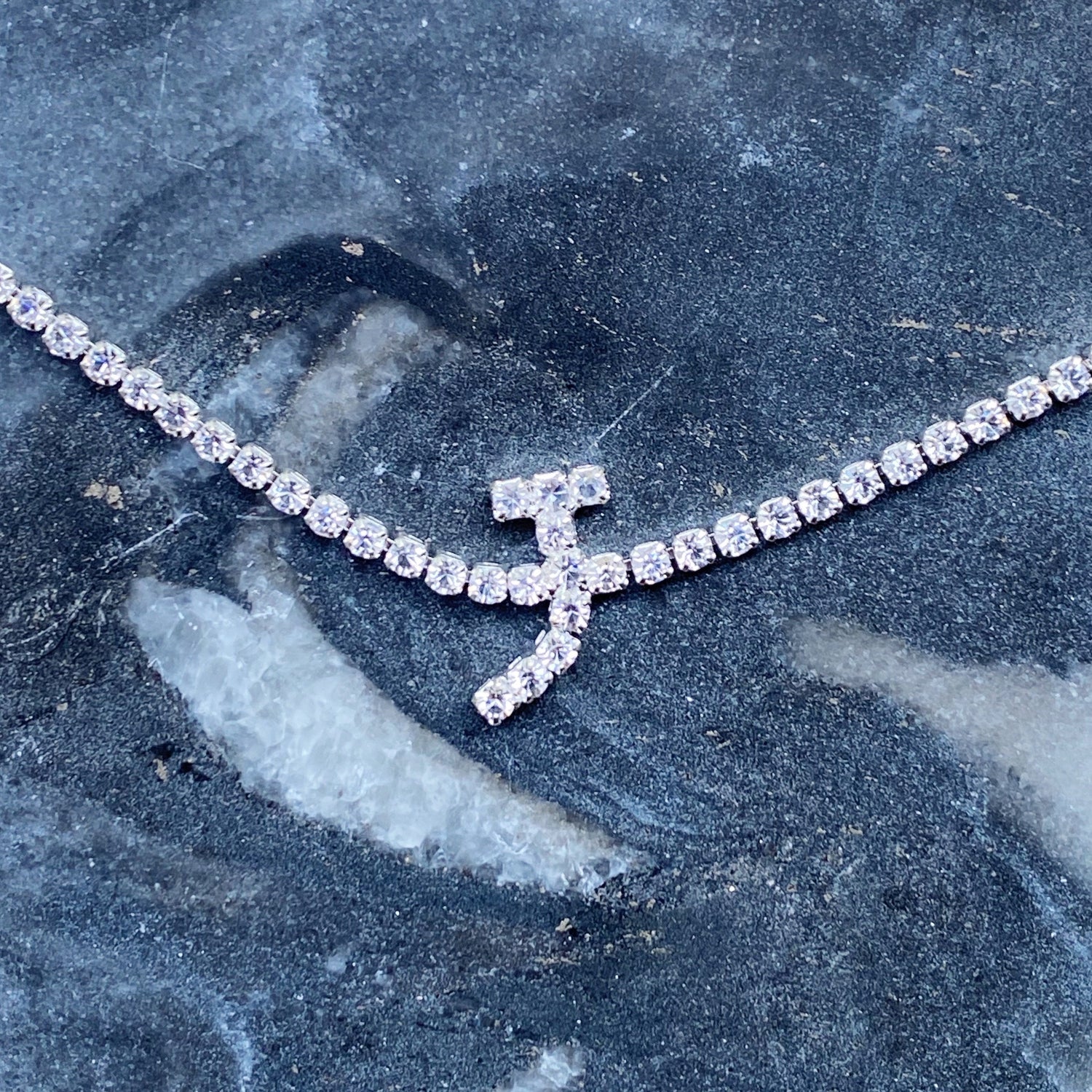 Sparkly Initial Anklet-8