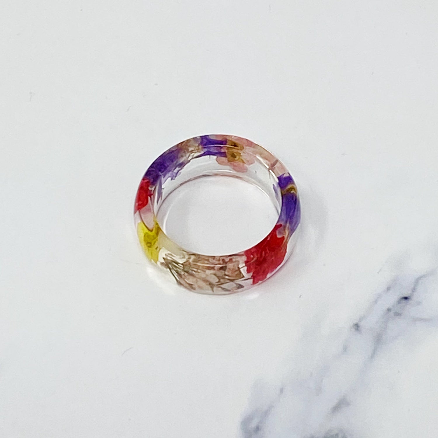 Flower Field Acrylic Ring-3