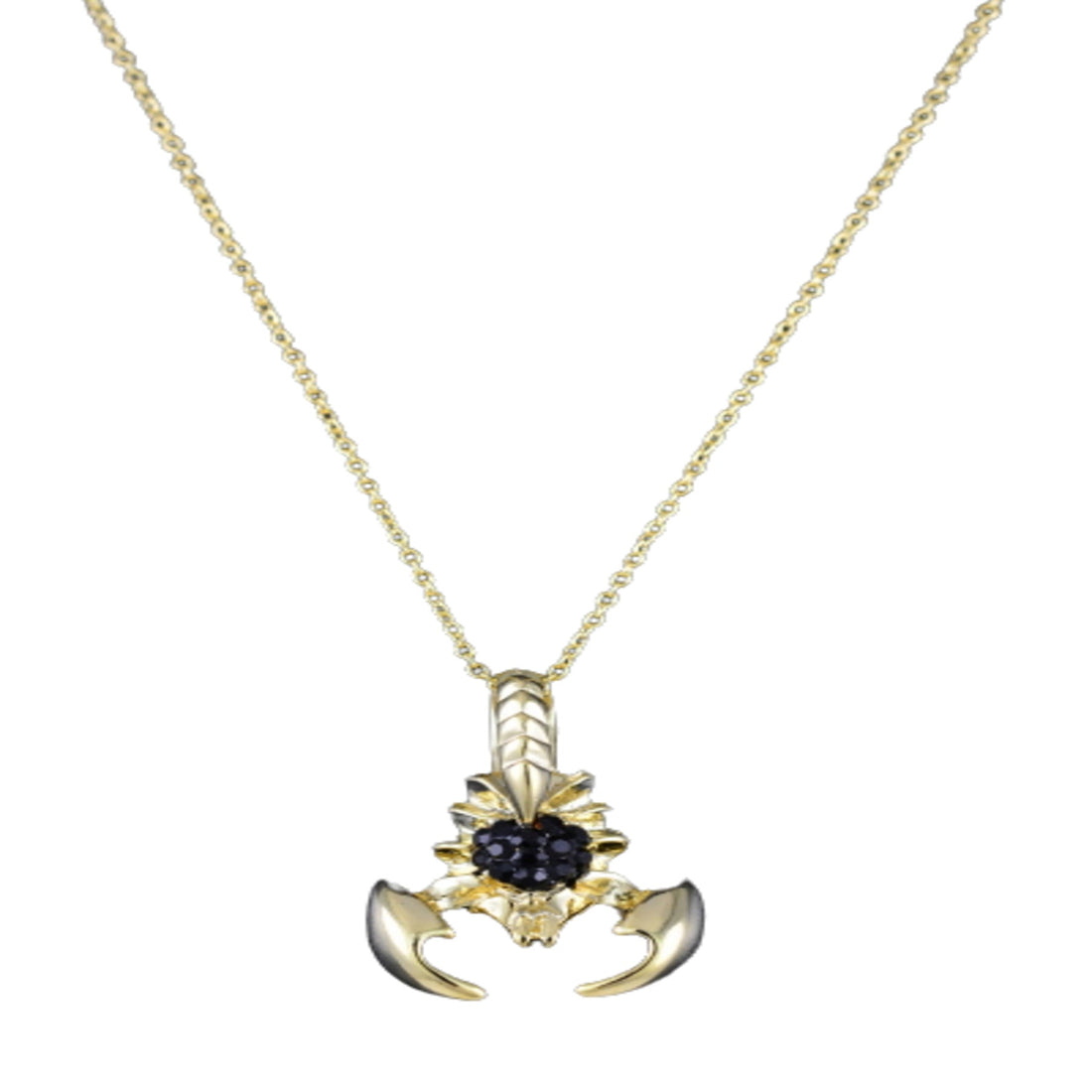 Studded Craw Fish Pendant Necklace-3