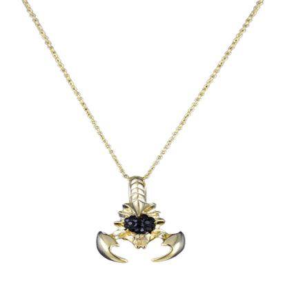 Studded Craw Fish Pendant Necklace-3