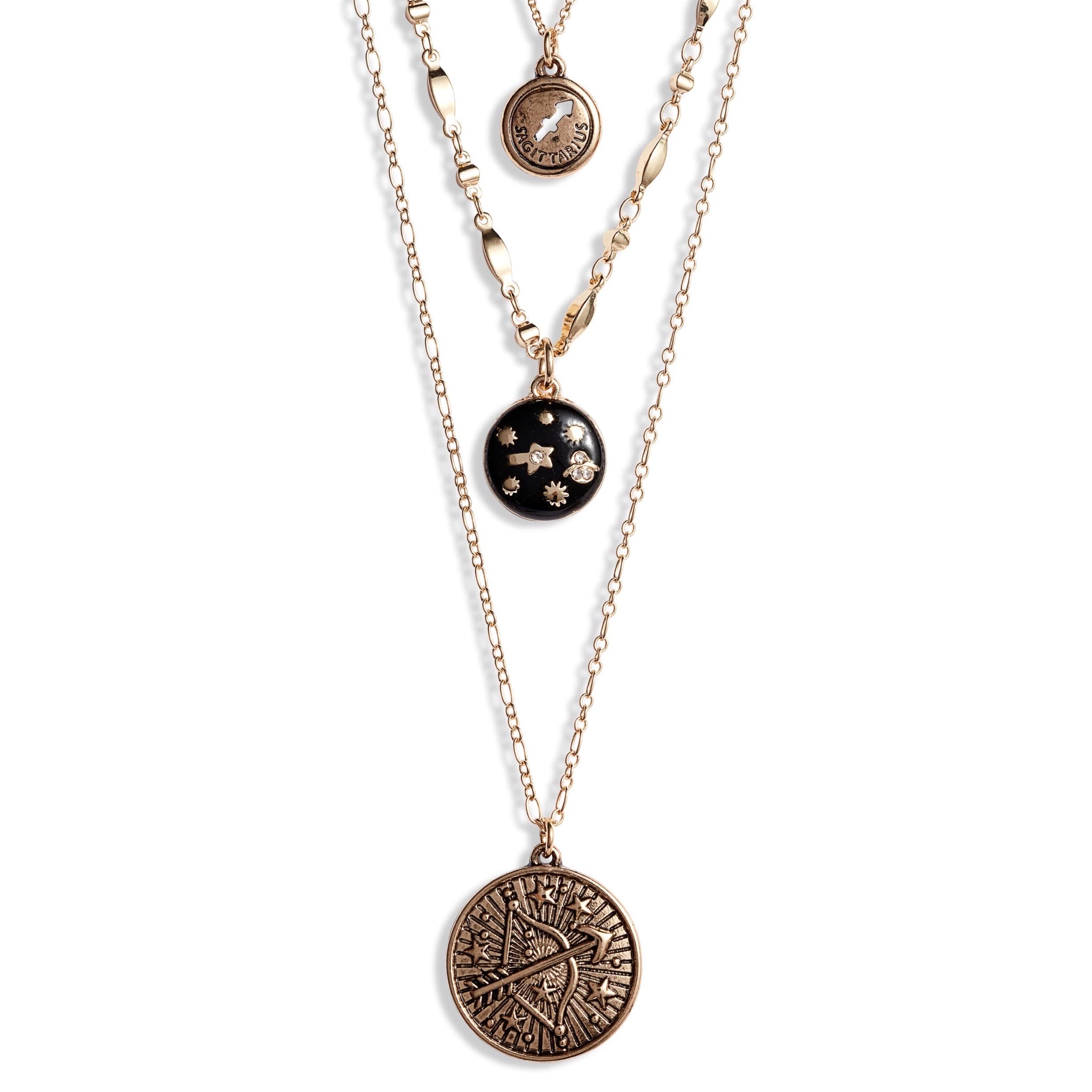 Astrological Charm Necklace - Sagittarius | Gold-Plated Brass - HartCentered