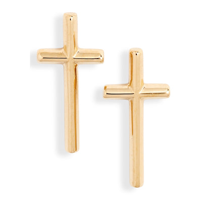 Cross Stud Earrings | Stainless Steel | More Colors Available - HartCentered