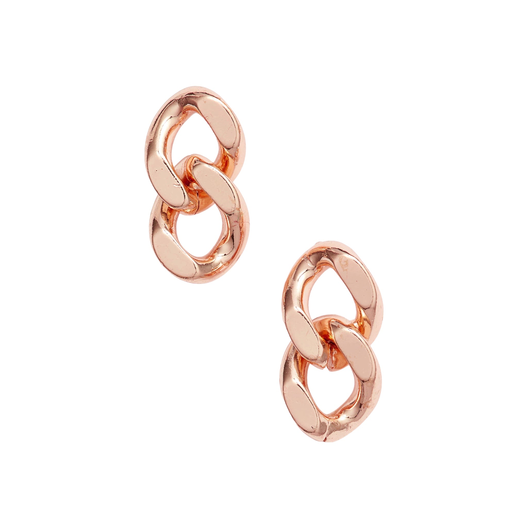 Classic Chain Stud Earrings | 14k Gold-Plated Brass | More Colors Available - HartCentered