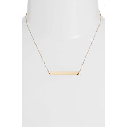 Classic Bar Necklace | Gold-Toned Stainless Steel | More Colors Available - HartCentered