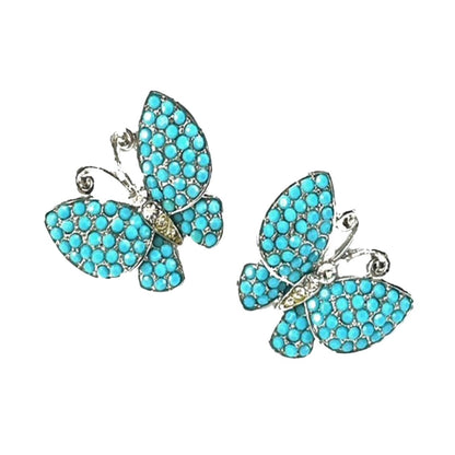 Butterfly Bead Earrings | Post Back | Made in Korea - HartCentered