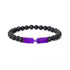 Moonstone Arrows in Purple Chromatic & Lava Stone | Essential Oil Bracelet - HartCentered