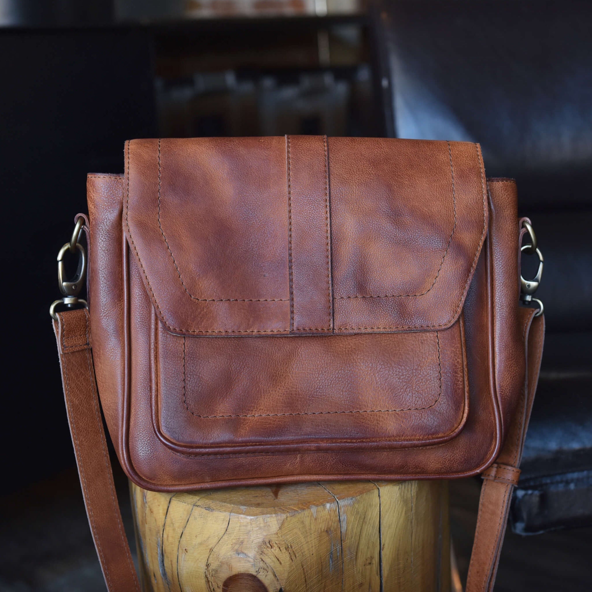 Journey Leather Crossbody | Messenger Bag - HartCentered