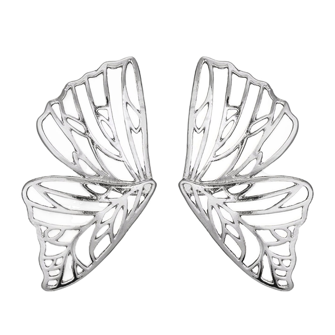 Silver Butterfly Earrings | Silver-Plated Zinc Casting