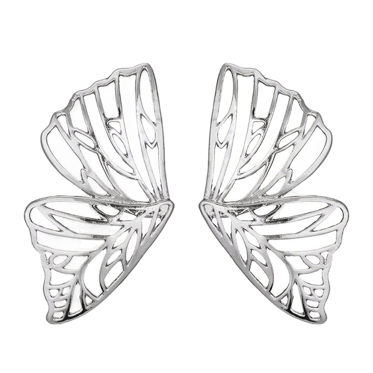 Silver Butterfly Earrings | Silver-Plated Zinc Casting