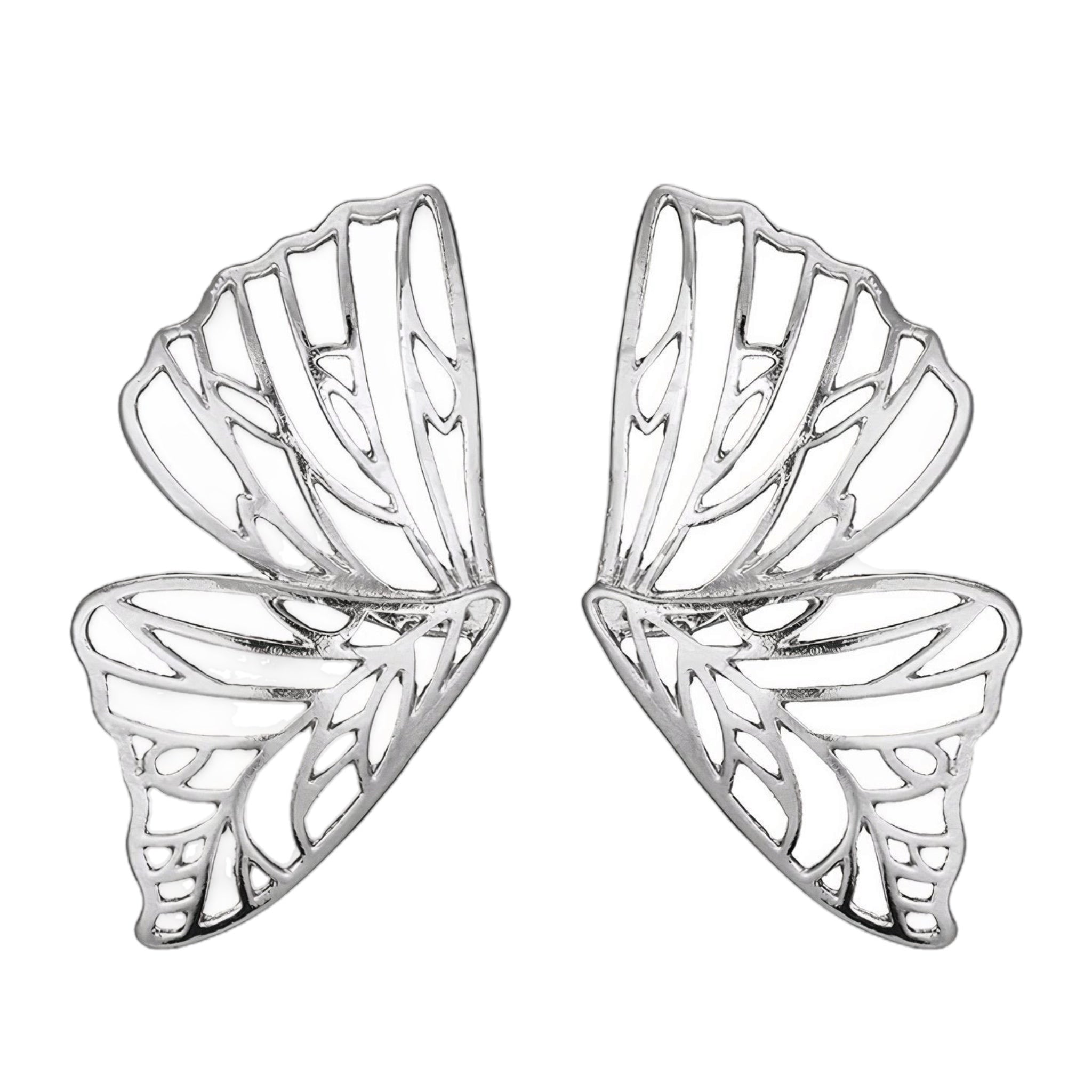 Silver Butterfly Earrings | Silver-Plated Zinc Casting