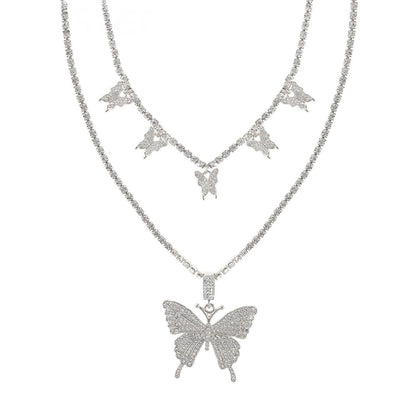 Rhinestone Butterfly Necklaces | Set of 2 | Lead and Nickel Complaint - HartCentered