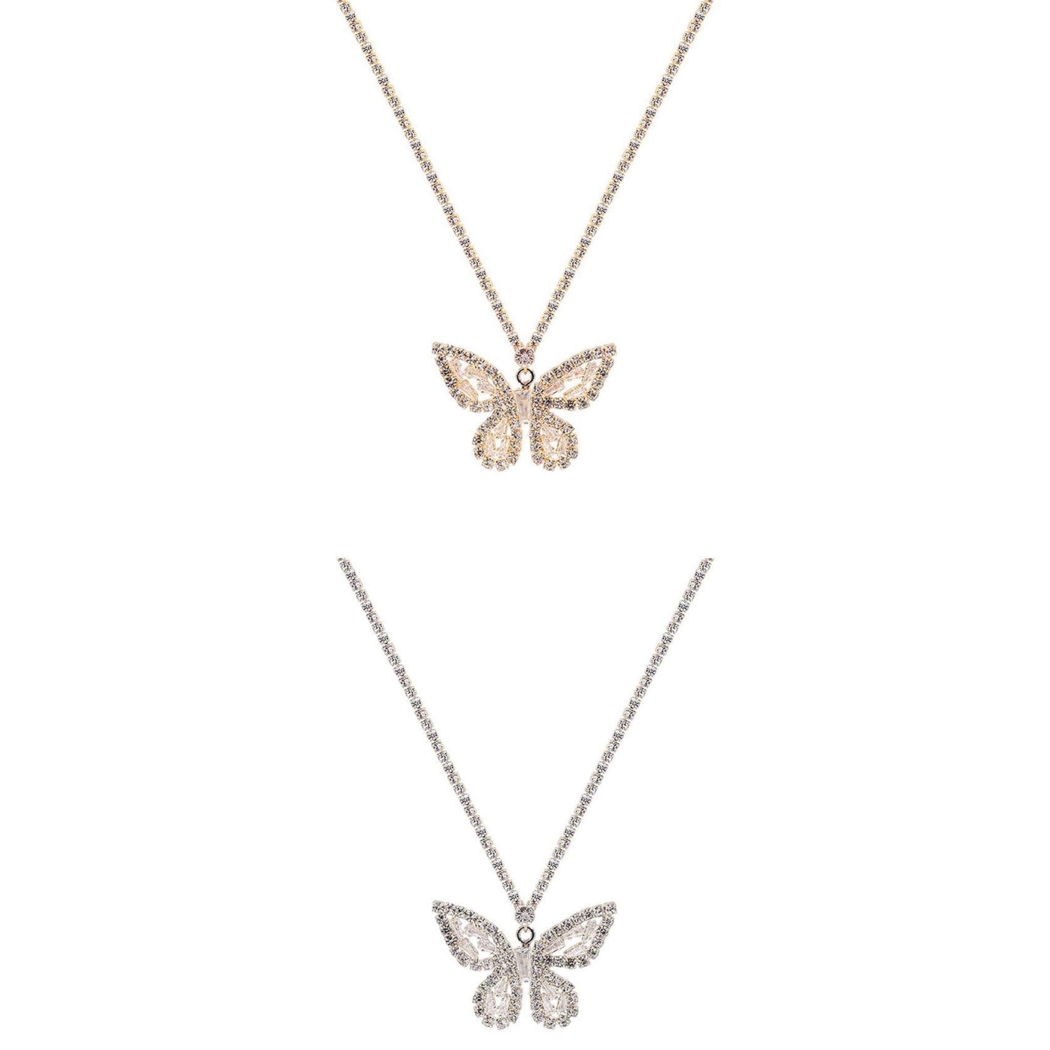 Butterfly Necklace | Cubic Zirconia | Lead &amp; Nickel Complaint - HartCentered