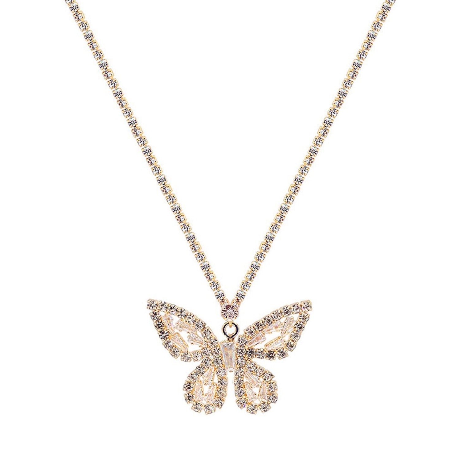 Butterfly Necklace | Cubic Zirconia | Lead &amp; Nickel Complaint - HartCentered