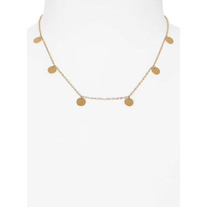 Delicate Coin Choker Necklace | Gold-Tone Stainless Steel - HartCentered