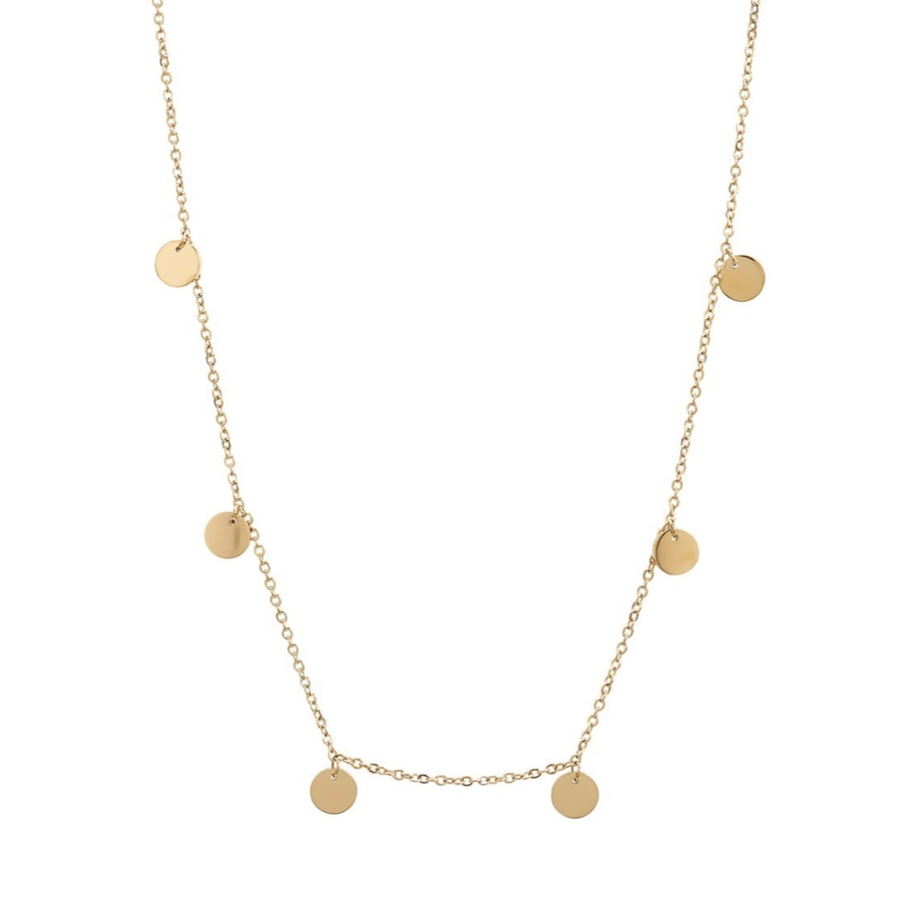 Delicate Coin Choker Necklace | Gold-Tone Stainless Steel - HartCentered