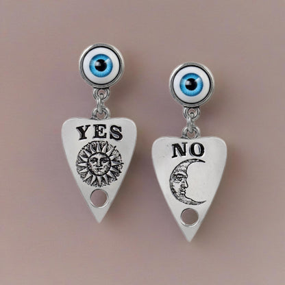 Ouija Planchette Dropper Earrings | Surgical Steel Posts - HartCentered