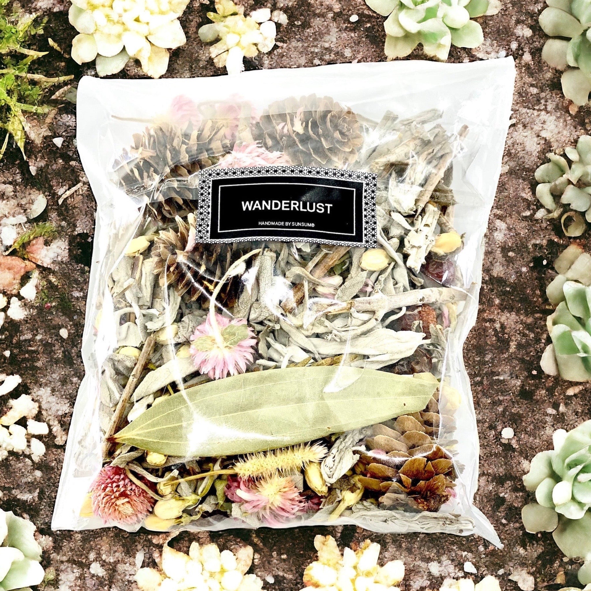 Wanderlust, Wildflower &amp; Sage, Naturally Scented, Loose Dried Flowers, Flower Confetti, Potpourri, 2 oz