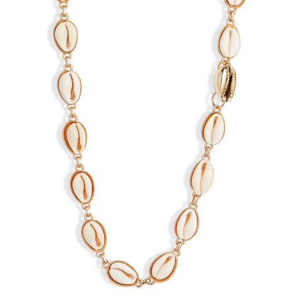 Shell Choker | Gold-Tone Stainless Steel &amp; Natural Shells - HartCentered