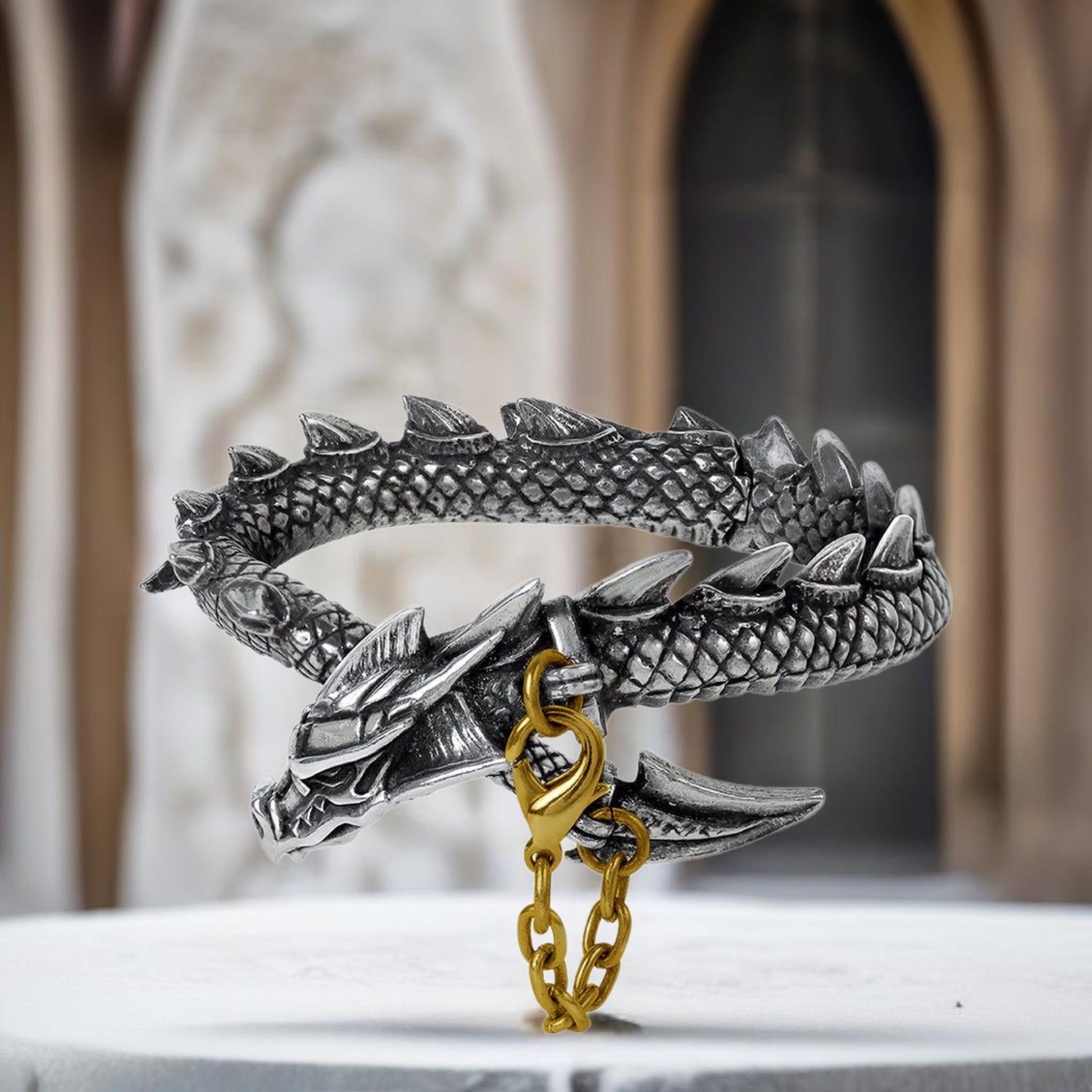 Dragons Lure Bangle | High-Quality Pewter - HartCentered