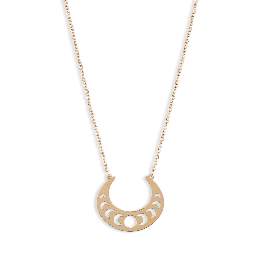 Open Crescent Focal Necklace | Gold Stainless Steel - HartCentered