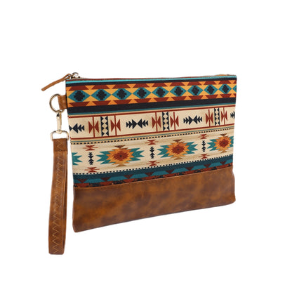 Multicolor Western Aztec Print Clutch / Handbag - HartCentered