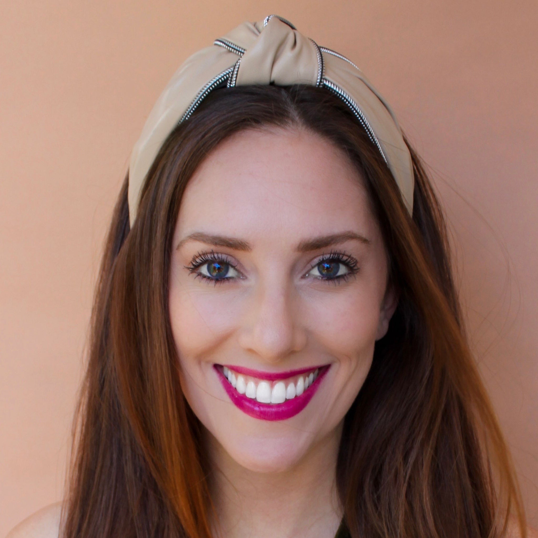 Knotted Leather Headband | Bone