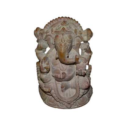 Handcrafted Sculpture Soapstone Elephant Head God Ganesha - Small