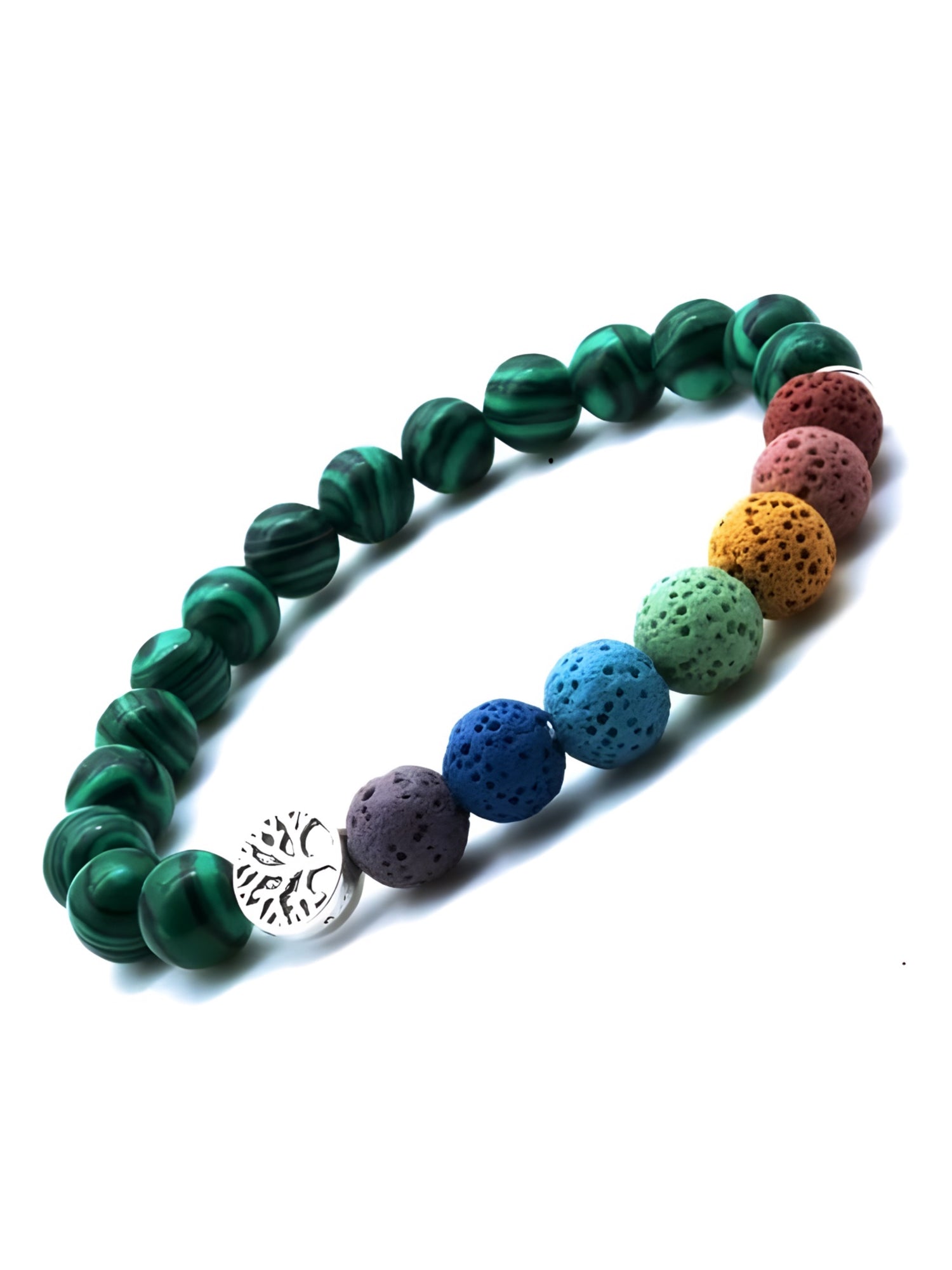 Jade &amp; Seven Chakra Lava Stone | Essential Oil Bracelet - HartCentered