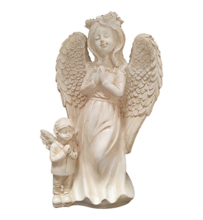 Angel &amp; Boy Praying Figurine | Solar Light