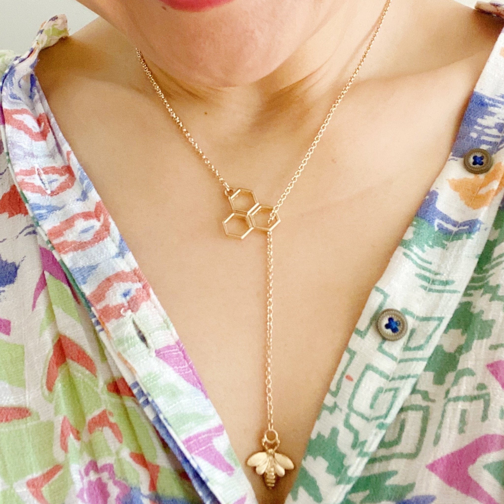 Bee With Me Lariat Necklace | Lead &amp; Nickel Compliant